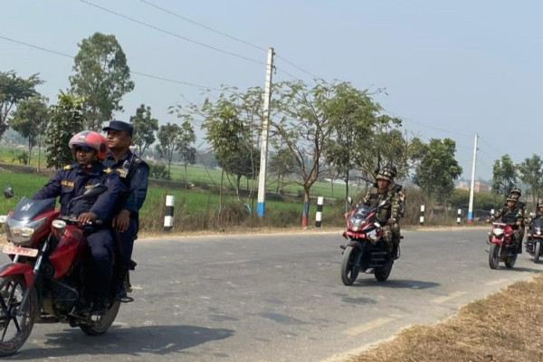 रौतहटमा निर्वाचनलक्षित सेनाको गस्ती
